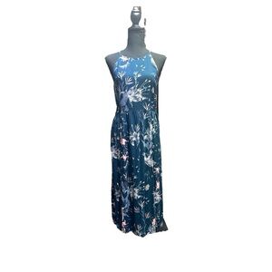 Roxy Blue floral Sun Dress Size Medium